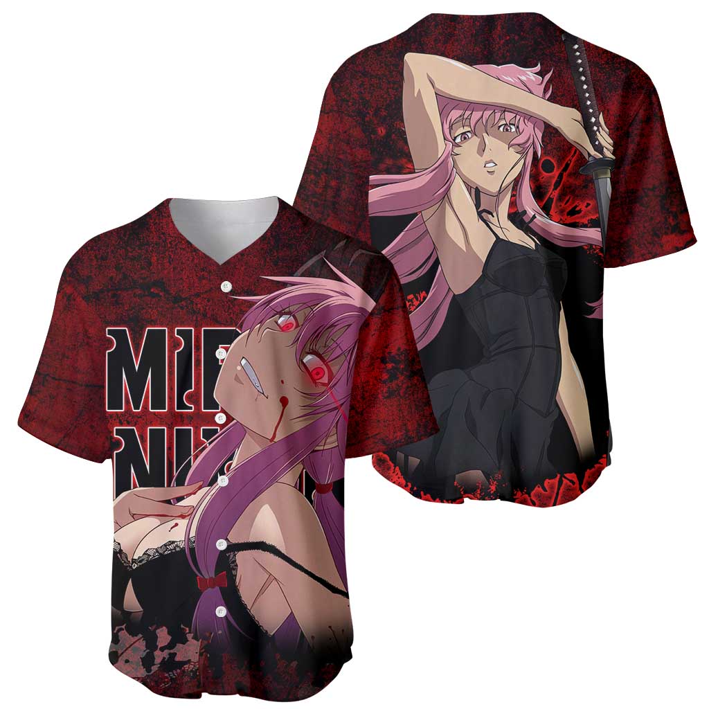 Yuno Gasai - Future Diary Baseball Jersey Anime Style