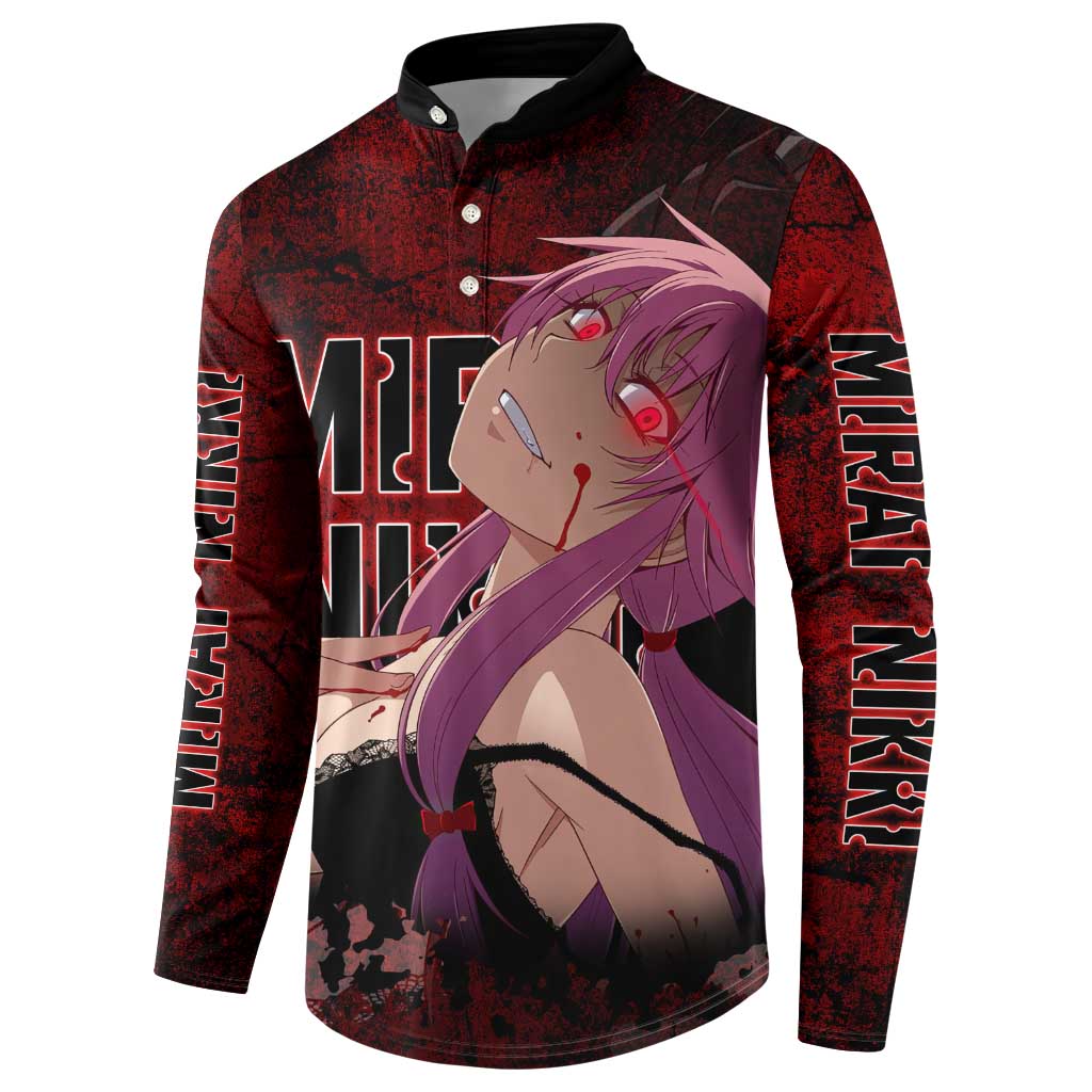 Yuno Gasai - Future Diary Button Sweatshirt Anime Style