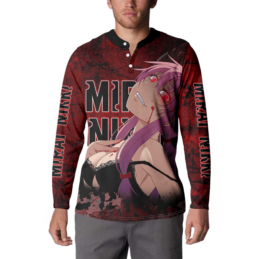 Yuno Gasai - Future Diary Button Sweatshirt Anime Style