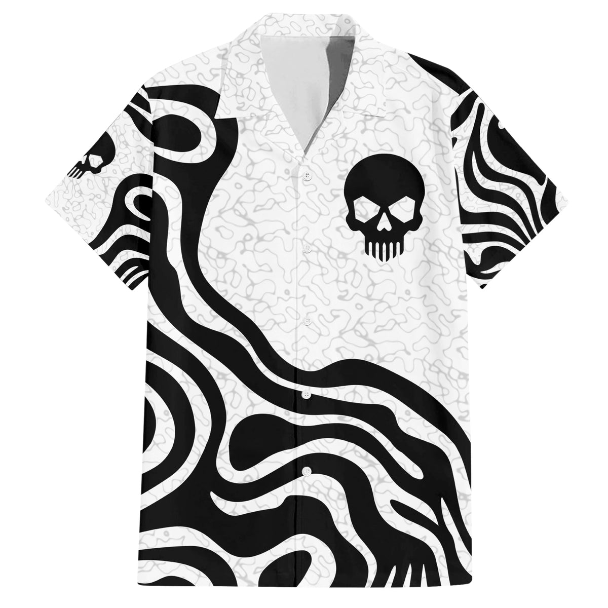skull-family-matching-short-sleeve-bodycon-dress-and-hawaiian-shirt-born-to-die
