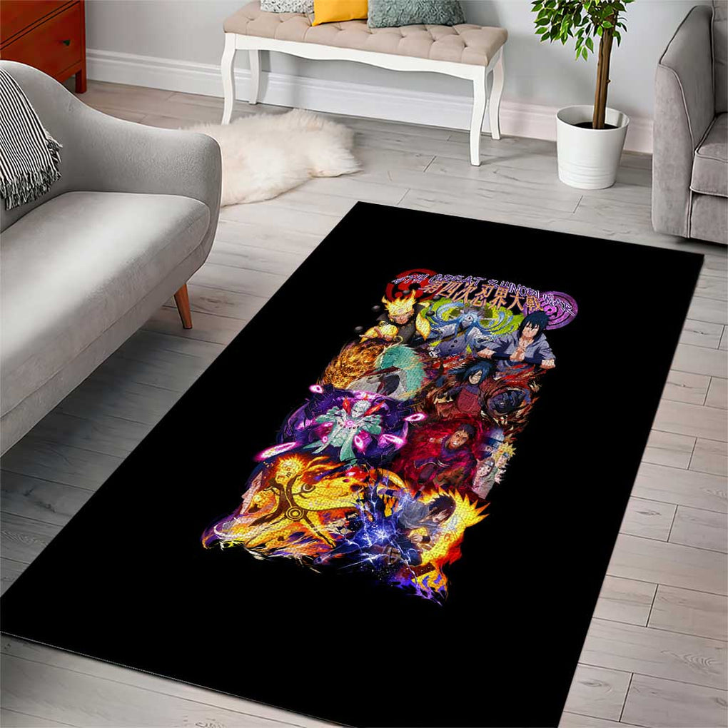4th Great Shinobi War Naruto Shippuden Area Rug Japan Anime Style