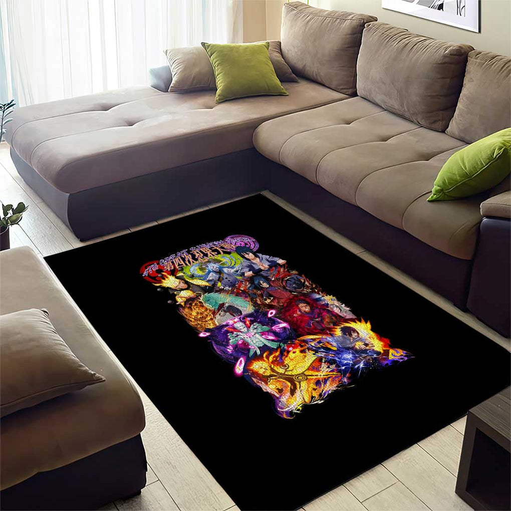 4th Great Shinobi War Naruto Shippuden Area Rug Japan Anime Style