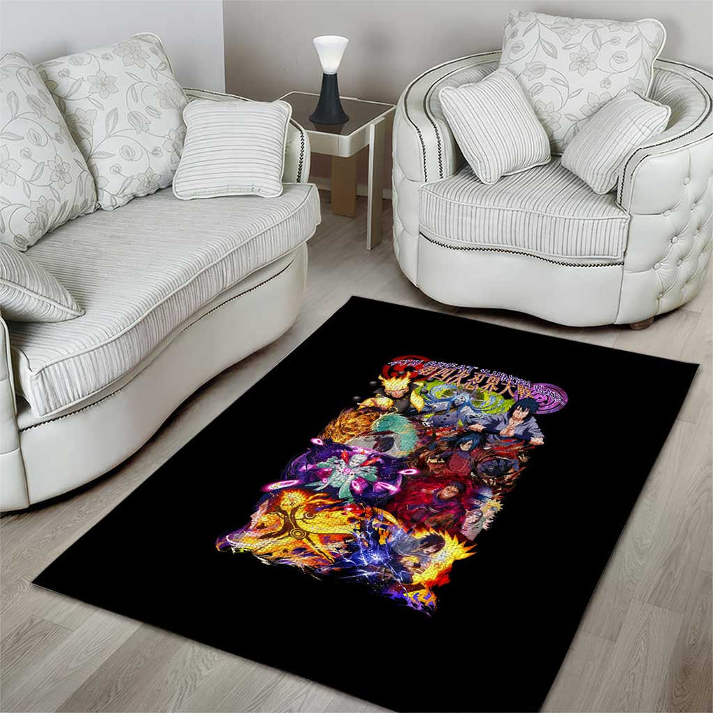 4th Great Shinobi War Naruto Shippuden Area Rug Japan Anime Style