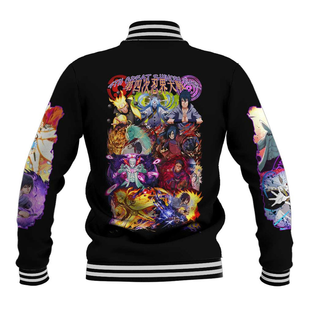 4th Great Shinobi War Naruto Shippuden Baseball Jacket Japan Anime Style