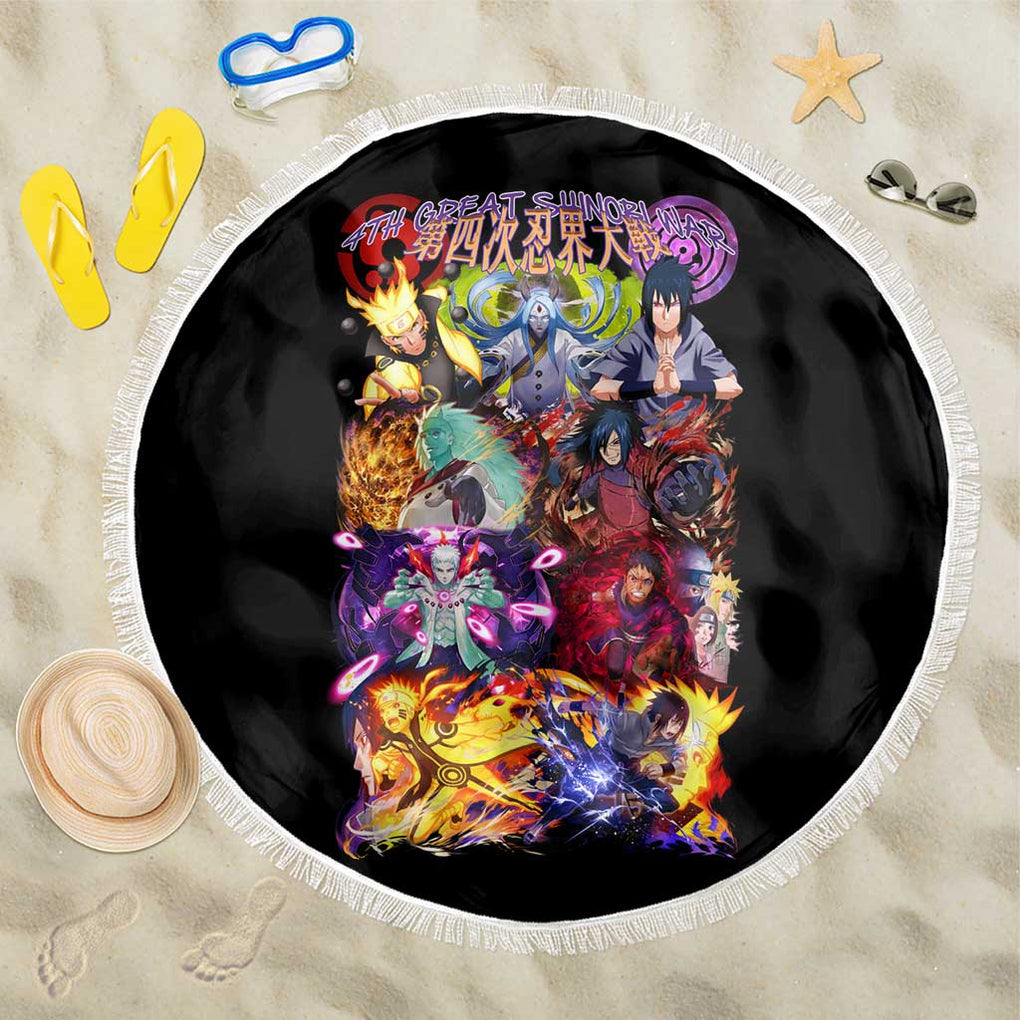 4th Great Shinobi War Naruto Shippuden Beach Blanket Japan Anime Style