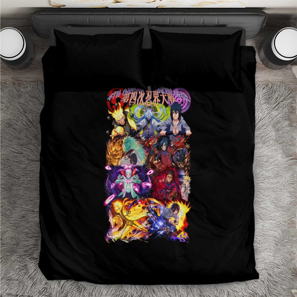 4th Great Shinobi War Naruto Shippuden Bedding Set Japan Anime Style
