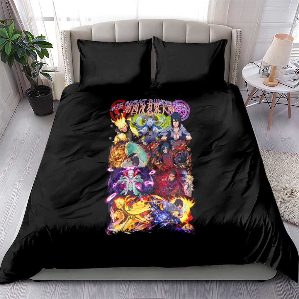 4th Great Shinobi War Naruto Shippuden Bedding Set Japan Anime Style