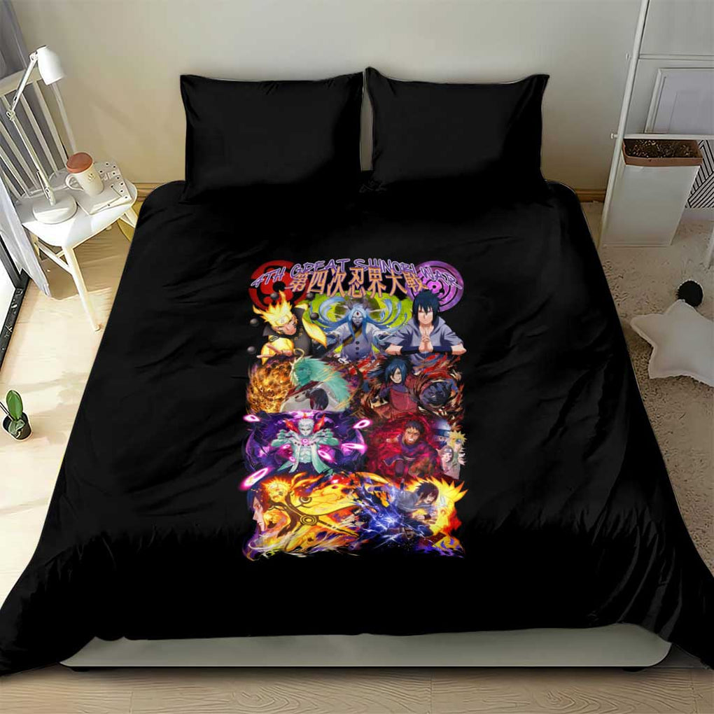 4th Great Shinobi War Naruto Shippuden Bedding Set Japan Anime Style