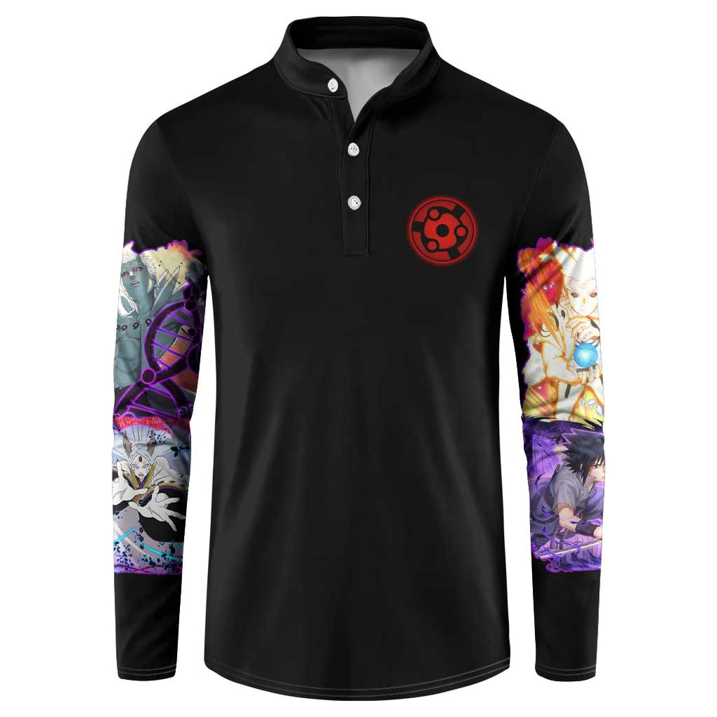 4th Great Shinobi War Naruto Shippuden Button Sweatshirt Japan Anime Style
