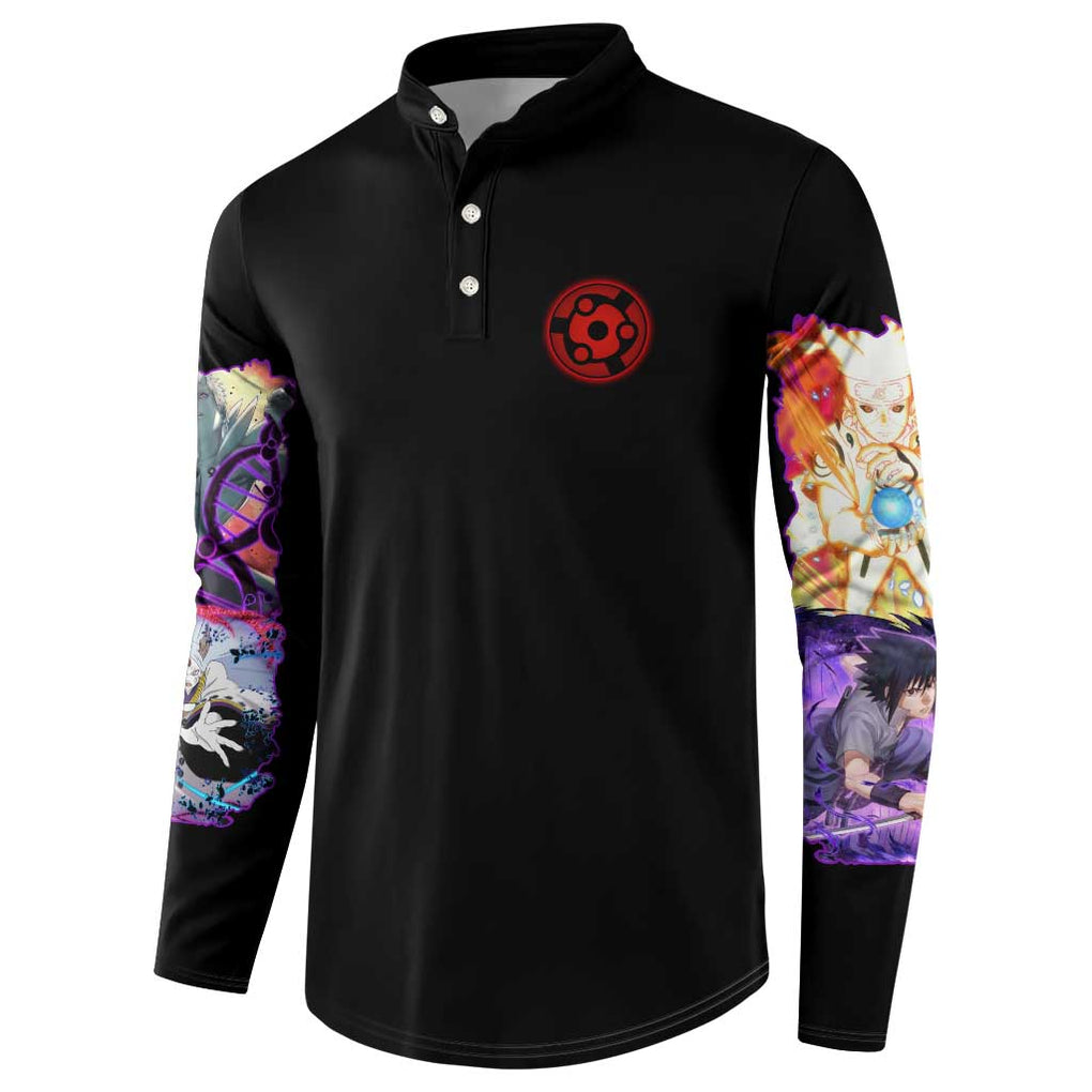 4th Great Shinobi War Naruto Shippuden Button Sweatshirt Japan Anime Style