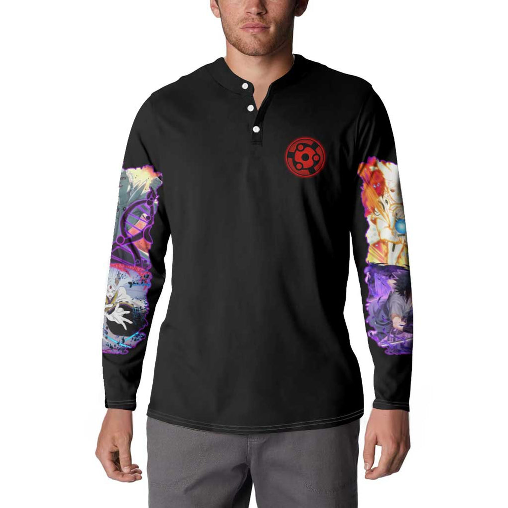 4th Great Shinobi War Naruto Shippuden Button Sweatshirt Japan Anime Style
