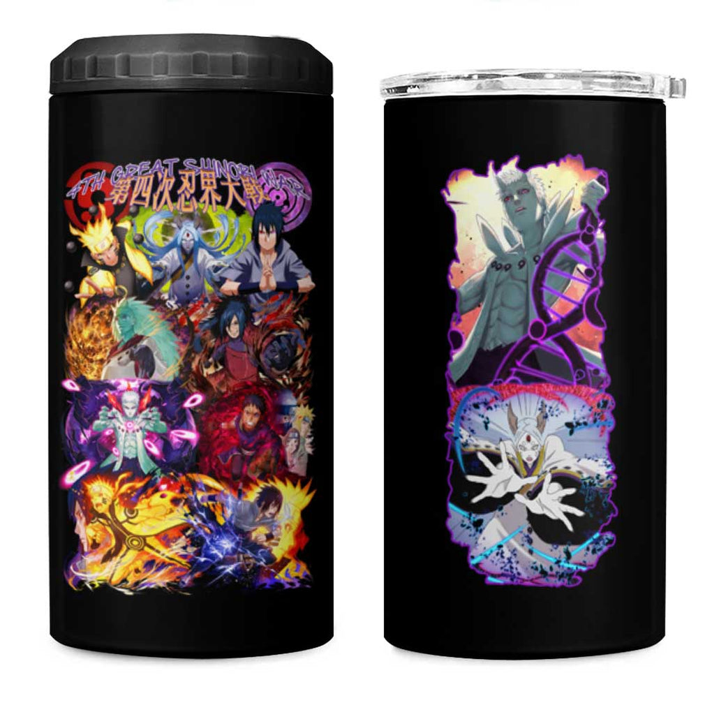 4th Great Shinobi War Naruto Shippuden 4 in 1 Can Cooler Tumbler Japan Anime Style