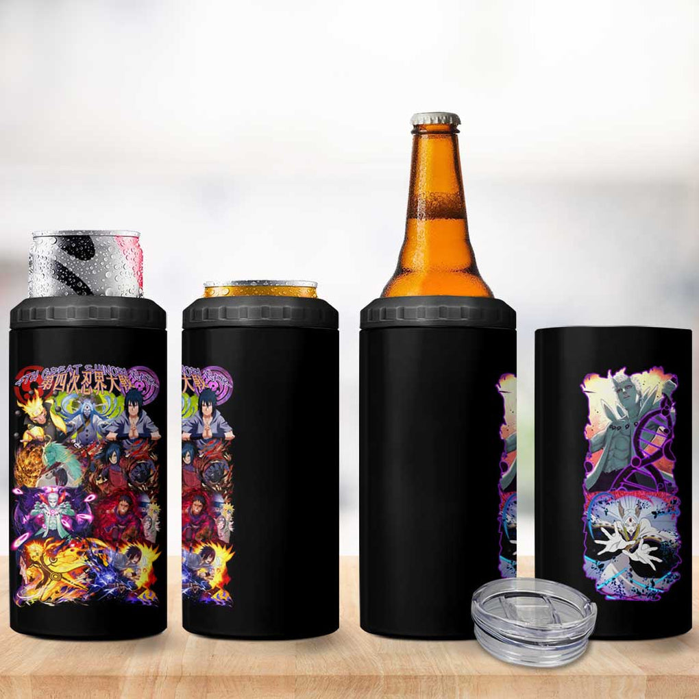 4th Great Shinobi War Naruto Shippuden 4 in 1 Can Cooler Tumbler Japan Anime Style