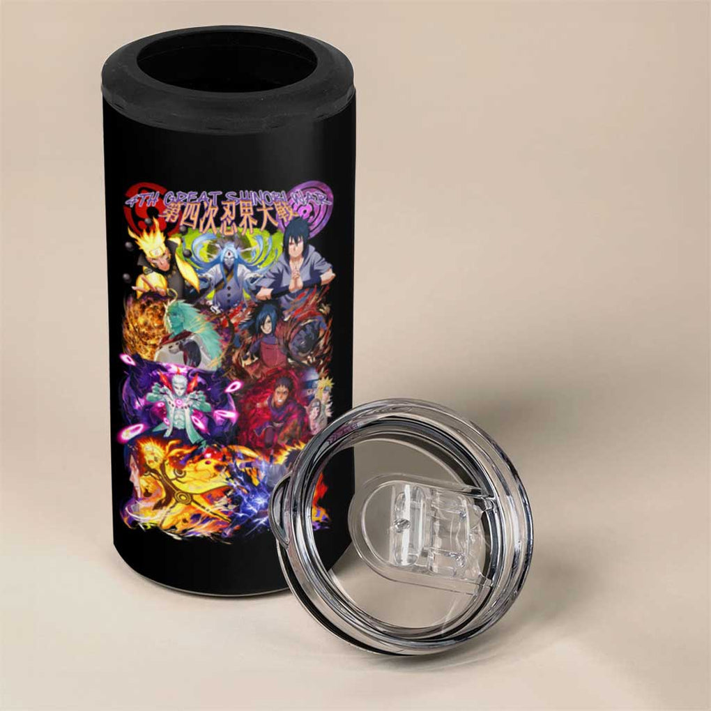 4th Great Shinobi War Naruto Shippuden 4 in 1 Can Cooler Tumbler Japan Anime Style