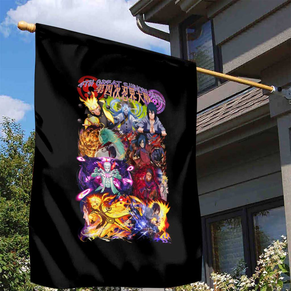 4th Great Shinobi War Naruto Shippuden Garden Flag Japan Anime Style