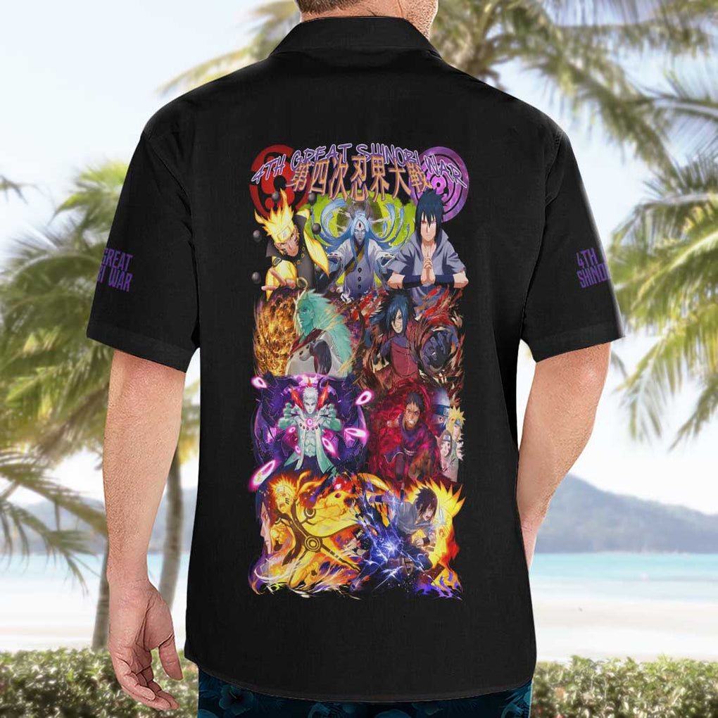 4th Great Shinobi War Naruto Shippuden Hawaiian Shirt Japan Anime Style