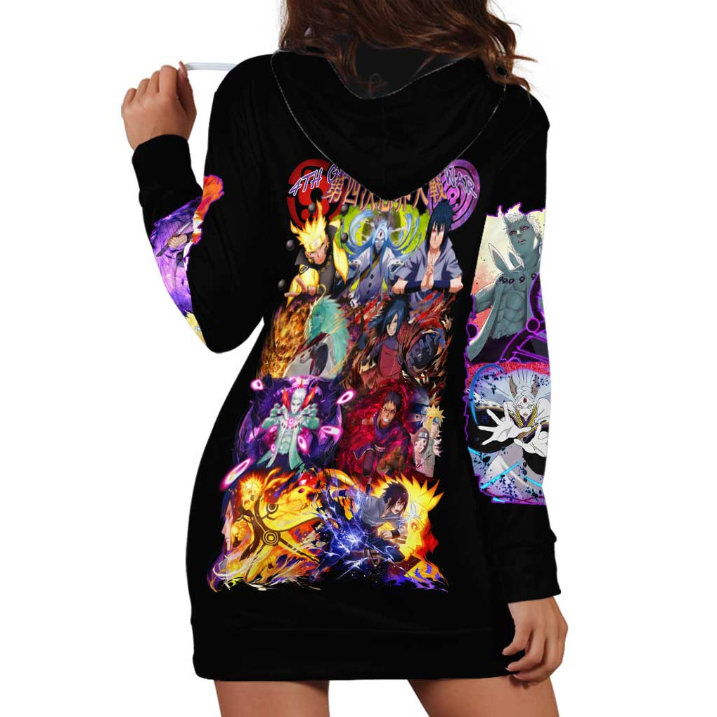 4th Great Shinobi War Naruto Shippuden Hoodie Dress Japan Anime Style