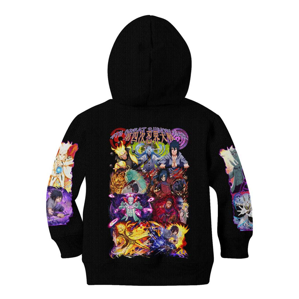 4th Great Shinobi War Naruto Shippuden Kid Hoodie Japan Anime Style