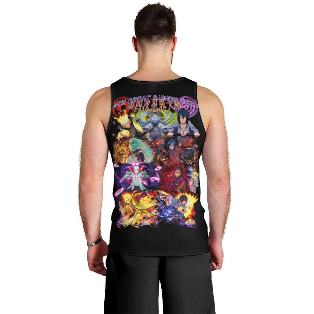 4th Great Shinobi War Naruto Shippuden Men Tank Top Japan Anime Style