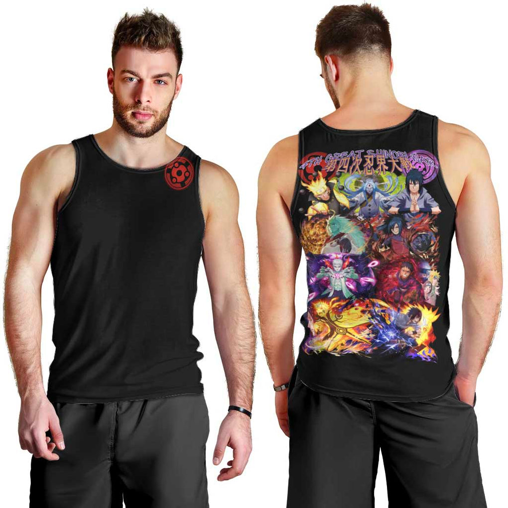 4th Great Shinobi War Naruto Shippuden Men Tank Top Japan Anime Style