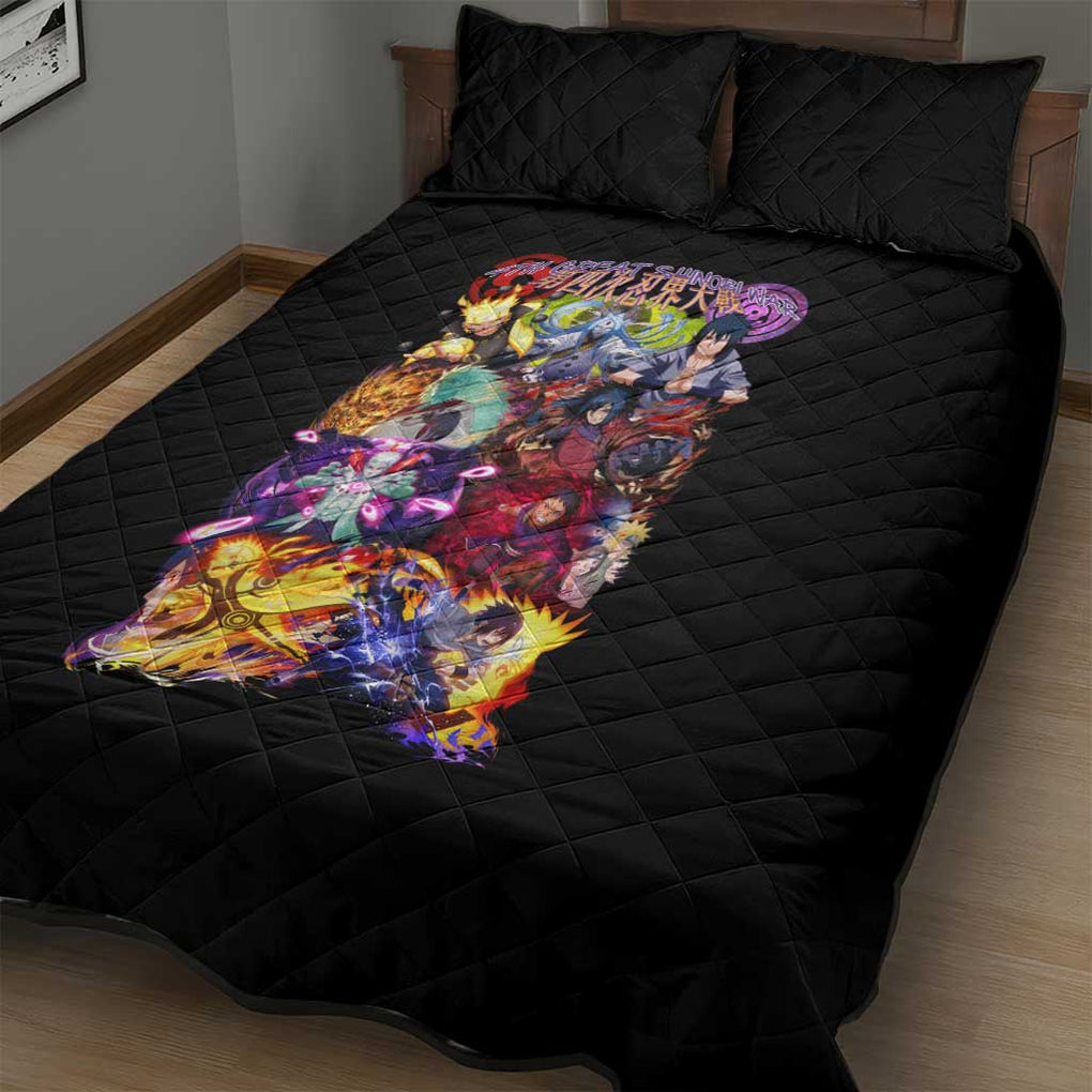 4th Great Shinobi War Naruto Shippuden Quilt Bed Set Japan Anime Style
