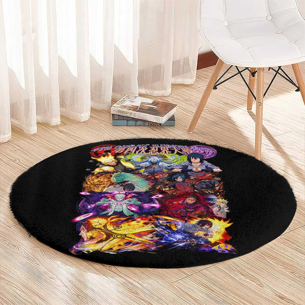 4th Great Shinobi War Naruto Shippuden Round Carpet Japan Anime Style