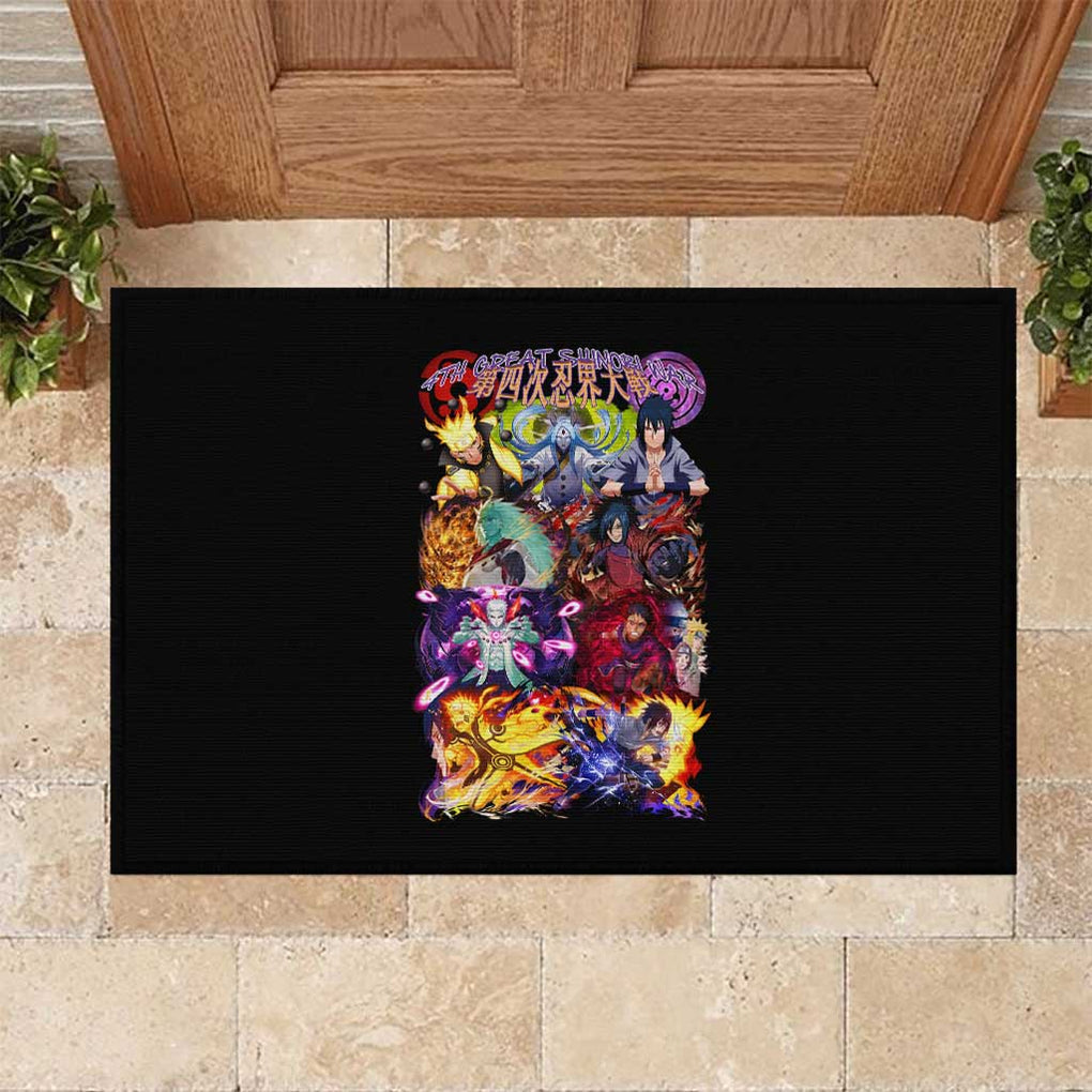 4th Great Shinobi War Naruto Shippuden Rubber Doormat Japan Anime Style