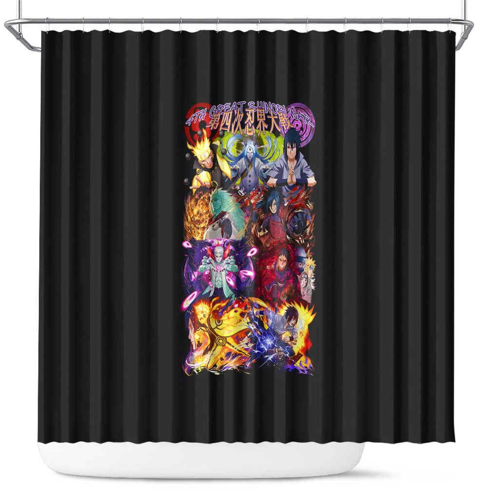 4th Great Shinobi War Naruto Shippuden Shower Curtain Japan Anime Style