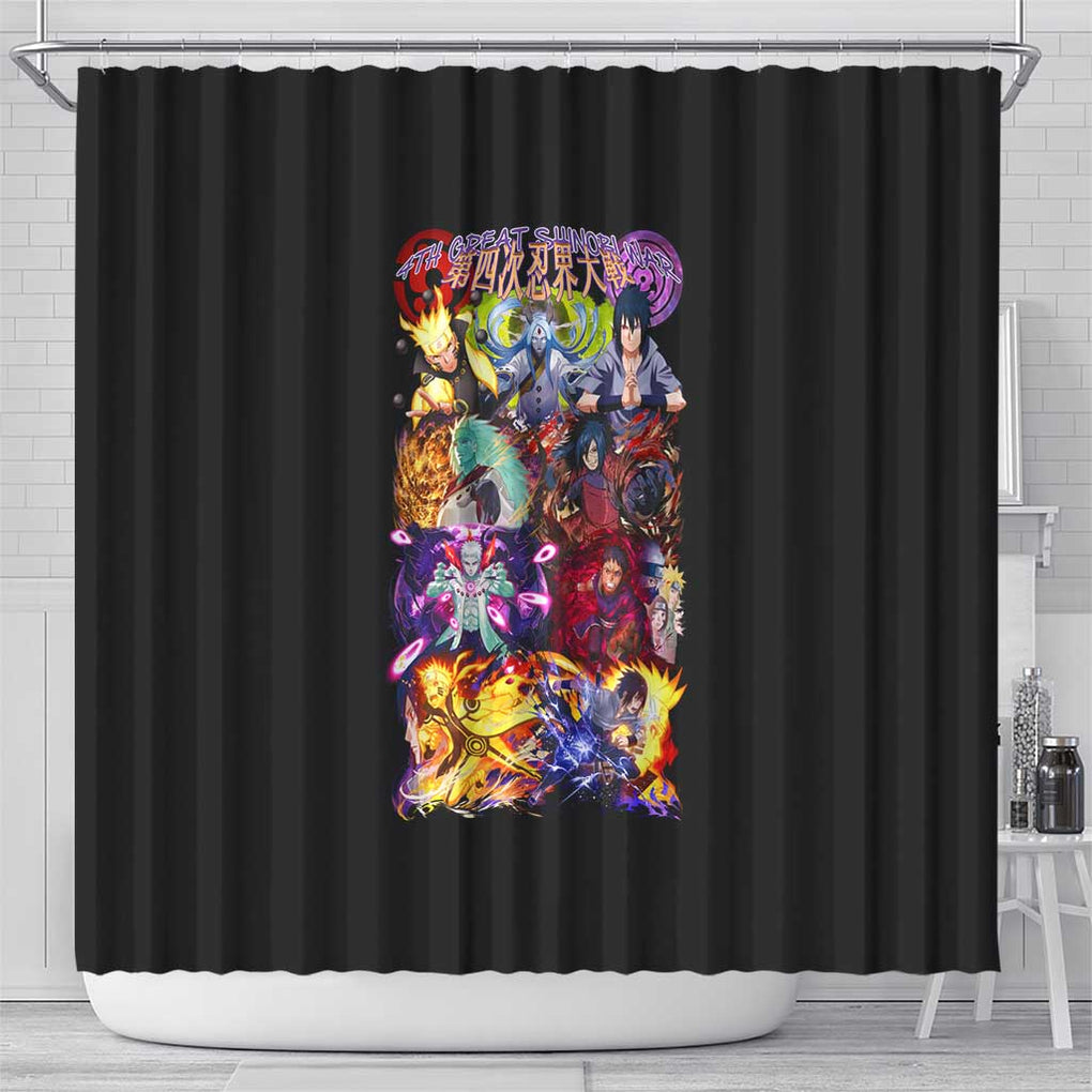 4th Great Shinobi War Naruto Shippuden Shower Curtain Japan Anime Style