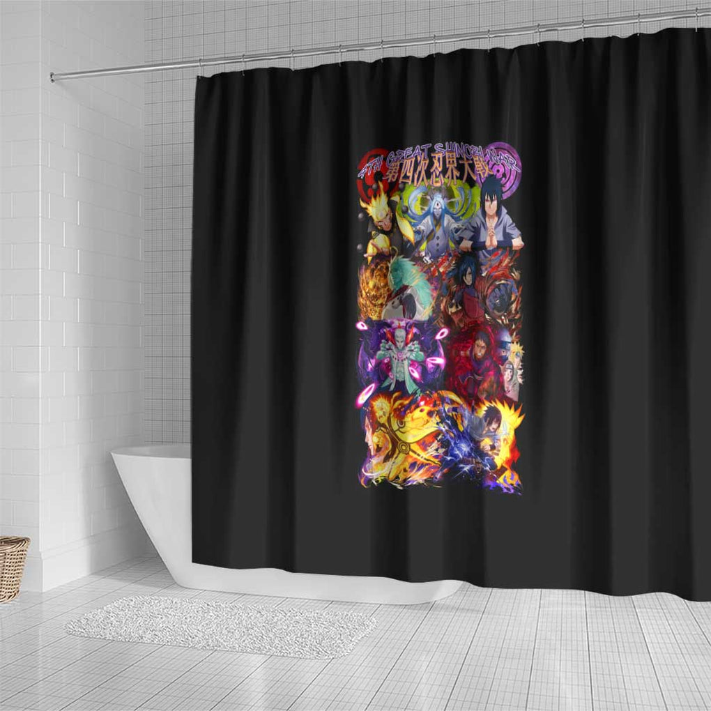 4th Great Shinobi War Naruto Shippuden Shower Curtain Japan Anime Style