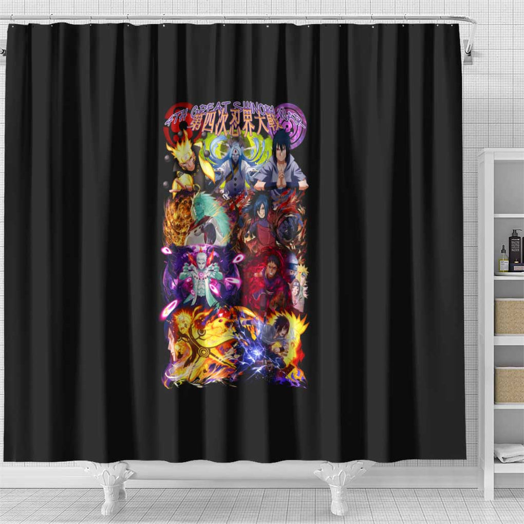 4th Great Shinobi War Naruto Shippuden Shower Curtain Japan Anime Style