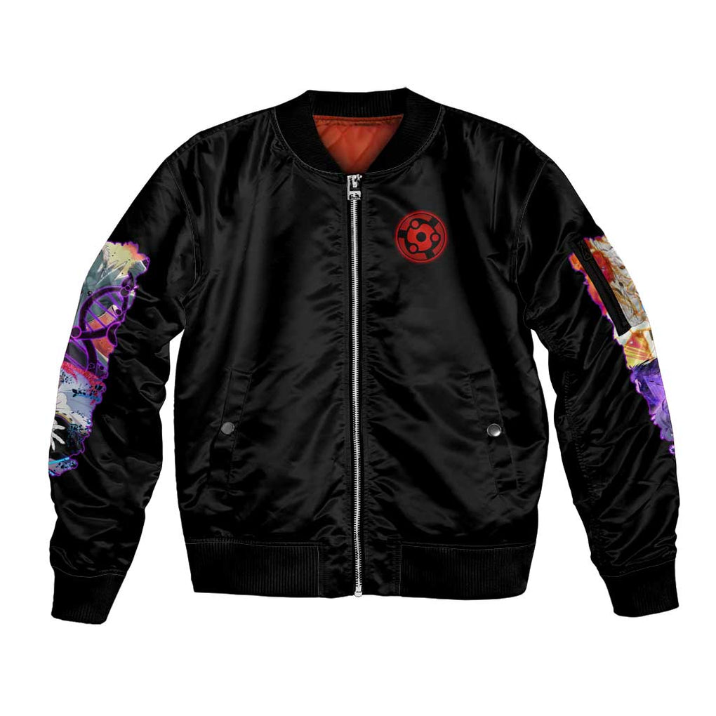 4th Great Shinobi War Naruto Shippuden Sleeve Zip Bomber Jacket Japan Anime Style