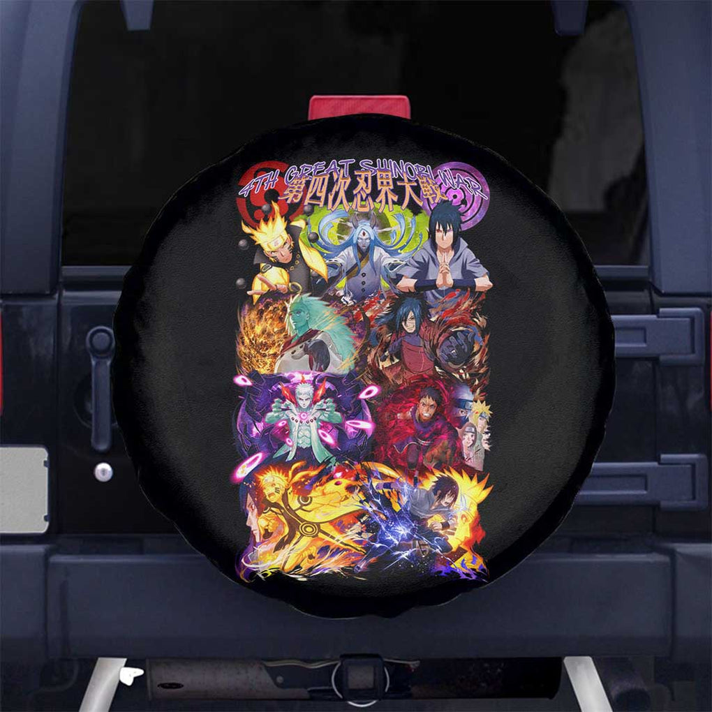 4th Great Shinobi War Naruto Shippuden Spare Tire Cover Japan Anime Style
