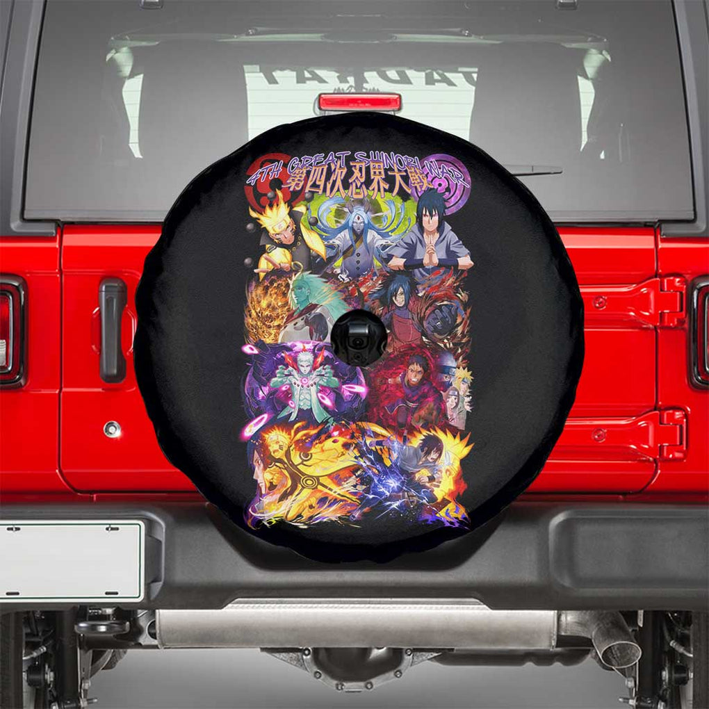 4th Great Shinobi War Naruto Shippuden Spare Tire Cover Japan Anime Style