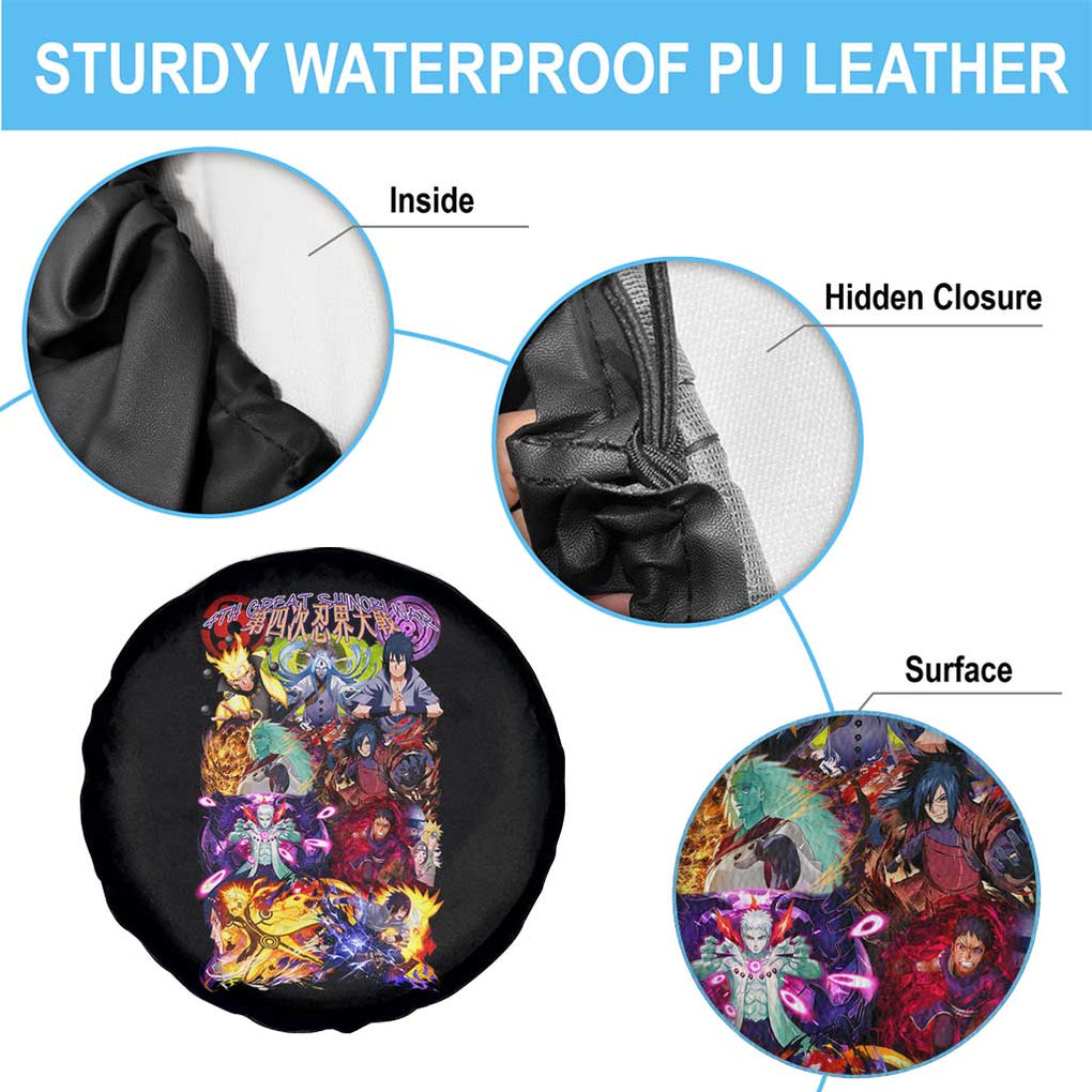 4th Great Shinobi War Naruto Shippuden Spare Tire Cover Japan Anime Style
