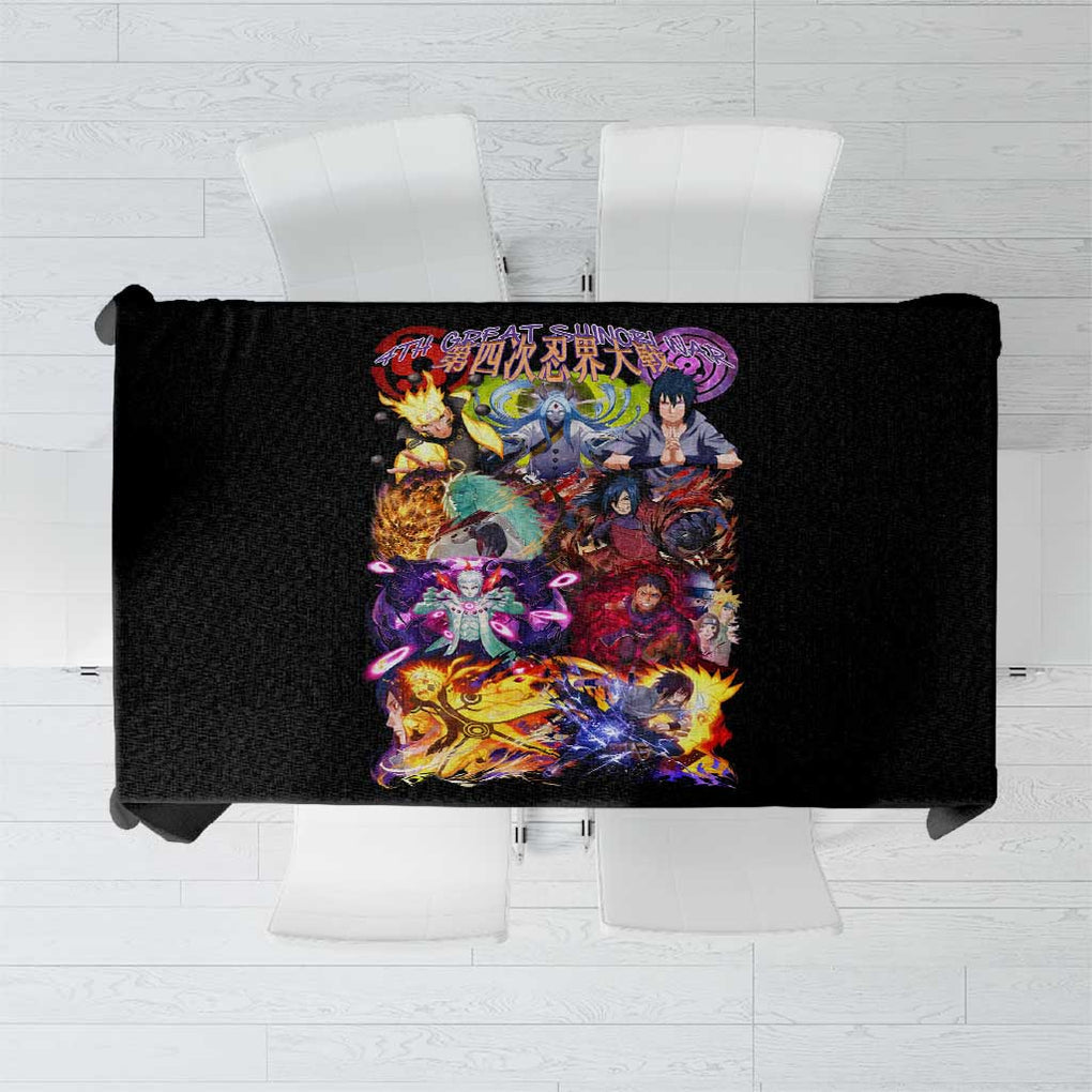 4th Great Shinobi War Naruto Shippuden Tablecloth Japan Anime Style