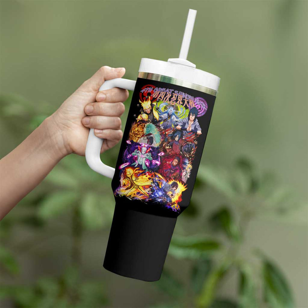 4th Great Shinobi War Naruto Shippuden Tumbler With Handle Japan Anime Style