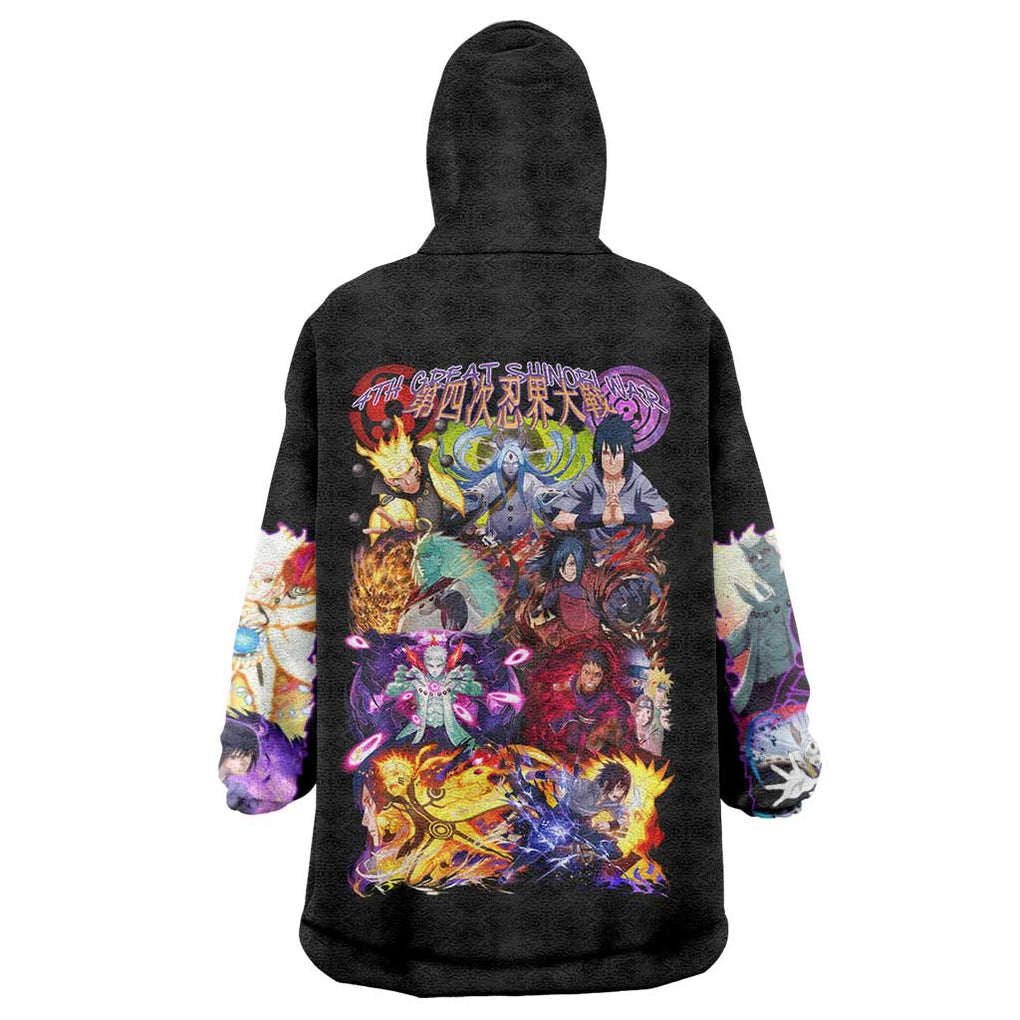 4th Great Shinobi War Naruto Shippuden Wearable Blanket Hoodie Japan Anime Style