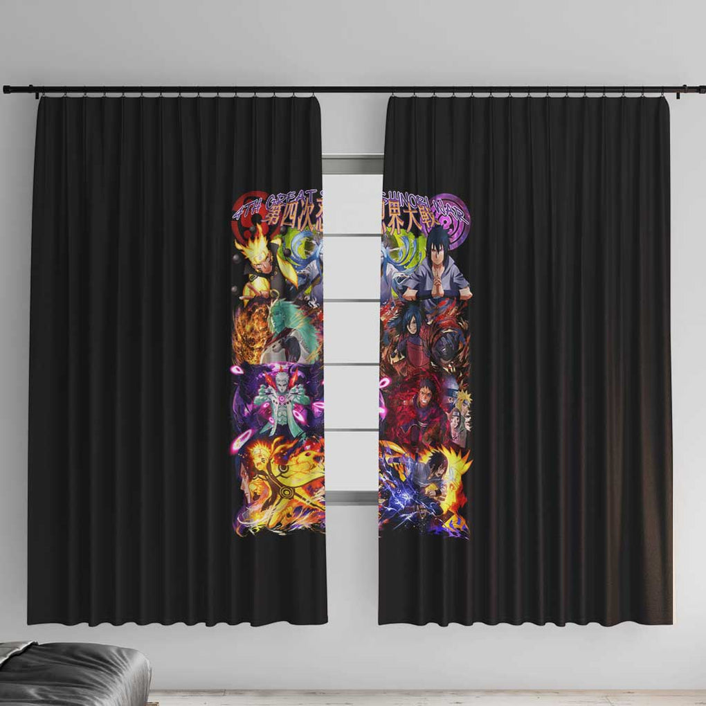 4th Great Shinobi War Naruto Shippuden Window Curtain Japan Anime Style