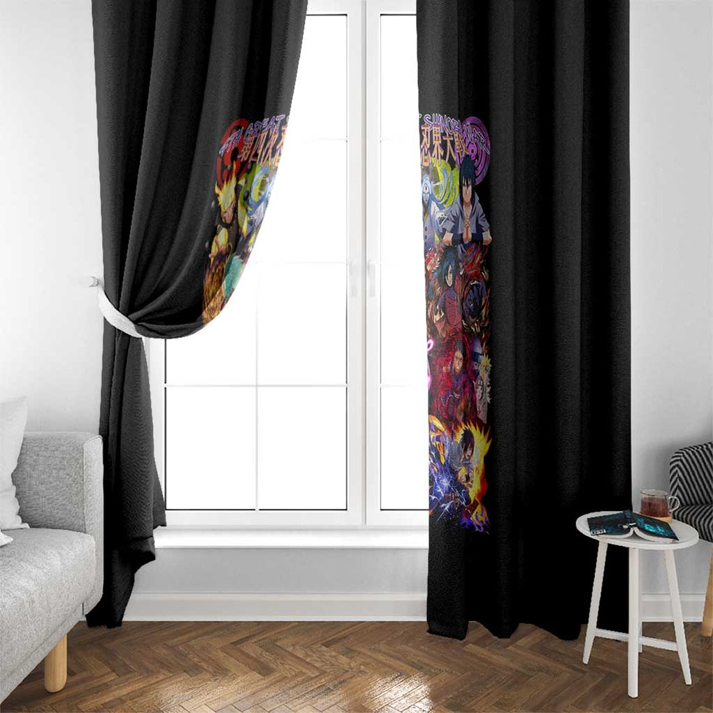 4th Great Shinobi War Naruto Shippuden Window Curtain Japan Anime Style
