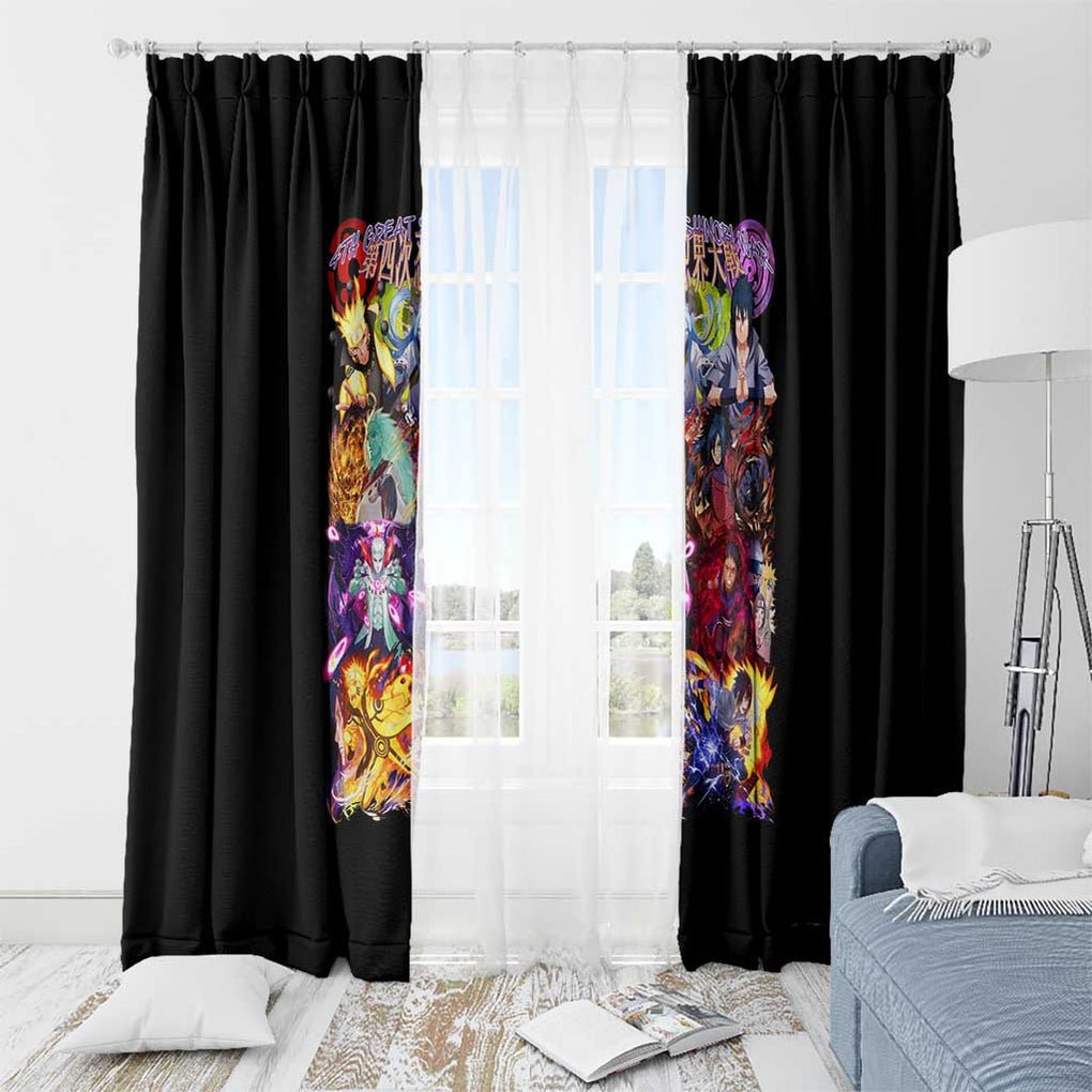 4th Great Shinobi War Naruto Shippuden Window Curtain Japan Anime Style