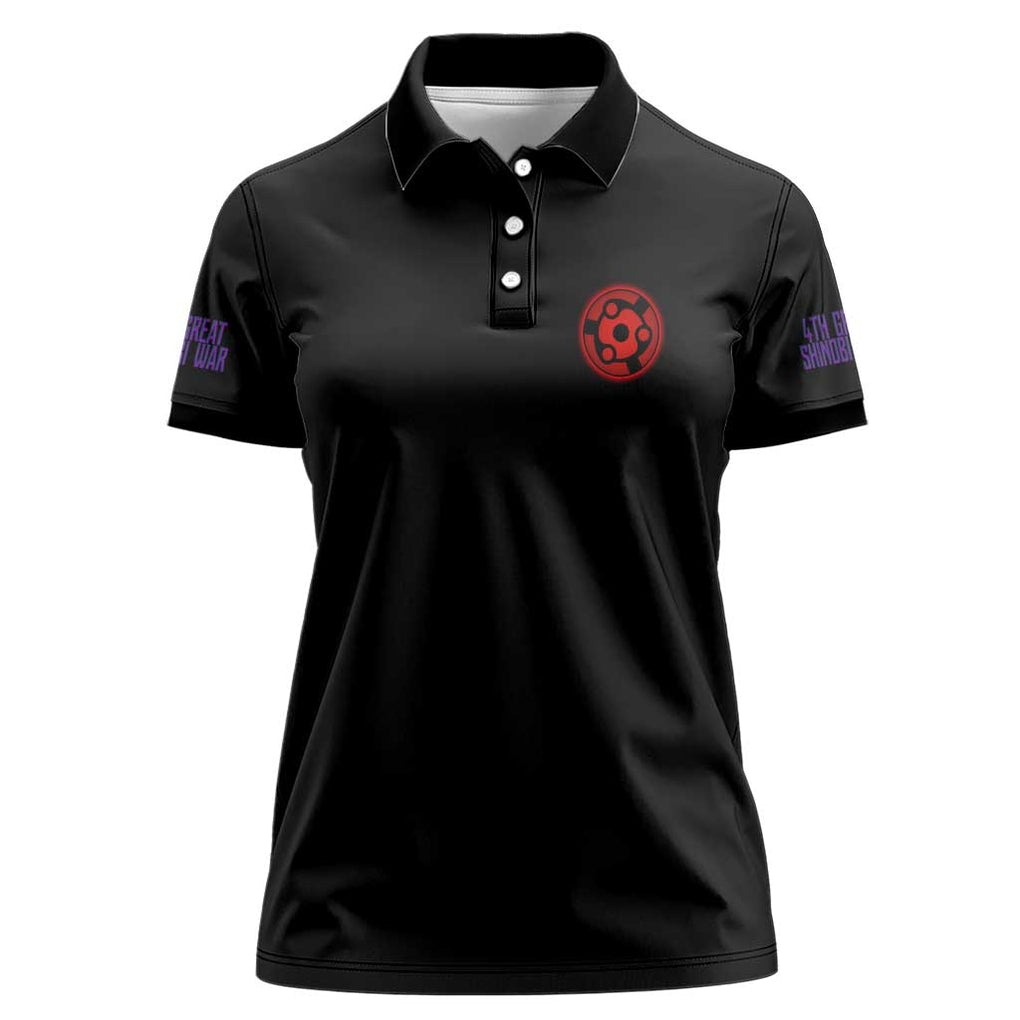 4th Great Shinobi War Naruto Shippuden Women Polo Shirt Japan Anime Style