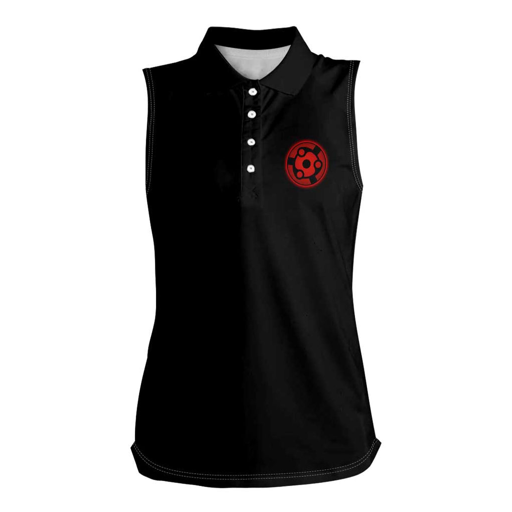 4th Great Shinobi War Naruto Shippuden Women Sleeveless Polo Shirt Japan Anime Style