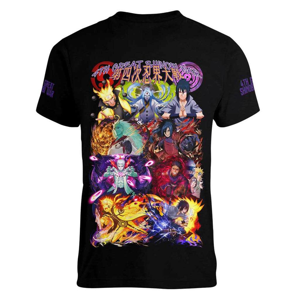 4th Great Shinobi War Naruto Shippuden Women V-Neck T-Shirt Japan Anime Style