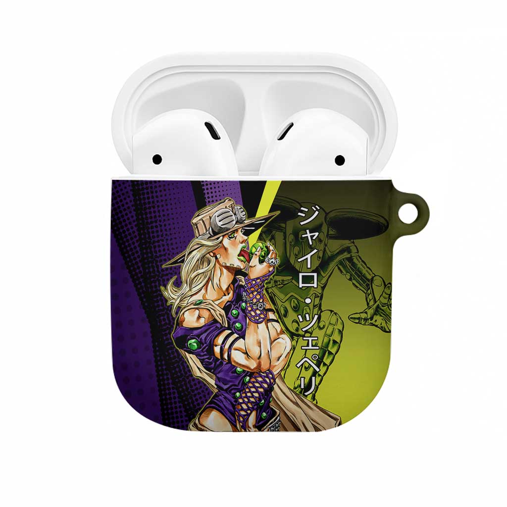 Gyro Zeppeli JoJo’s Bizarre Adventure AirPods Case with Spin Pose and Vibrant - The Mazicc
