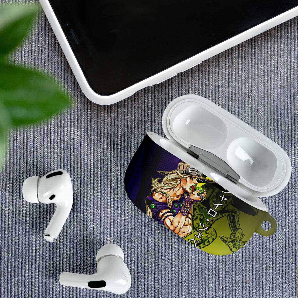 Gyro Zeppeli JoJo’s Bizarre Adventure AirPods Case with Spin Pose and Vibrant - The Mazicc
