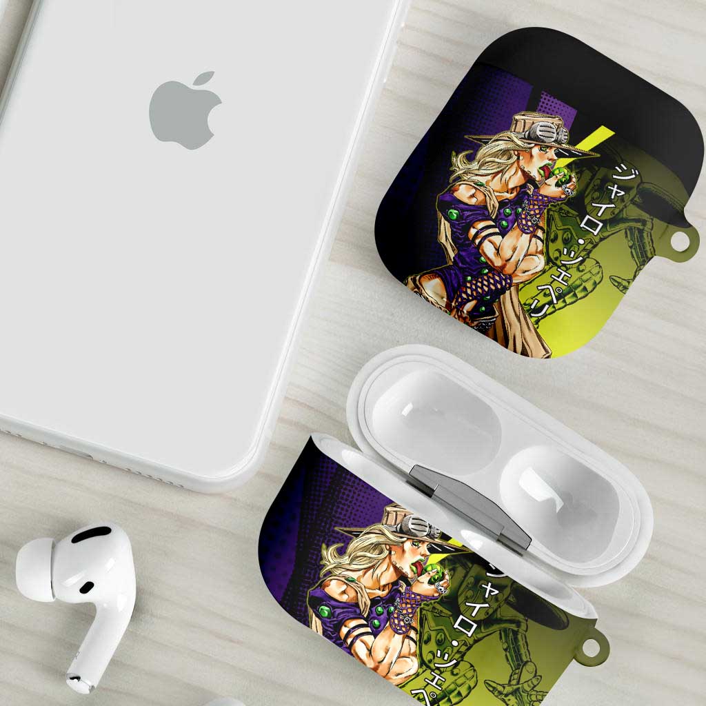 Gyro Zeppeli JoJo’s Bizarre Adventure AirPods Case with Spin Pose and Vibrant - The Mazicc
