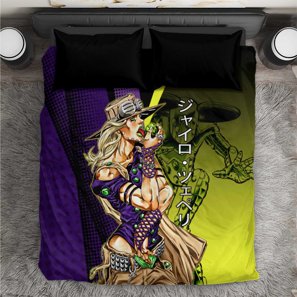 Gyro Zeppeli JoJo’s Bizarre Adventure Bedding Set with Spin Pose and Vibrant - The Mazicc