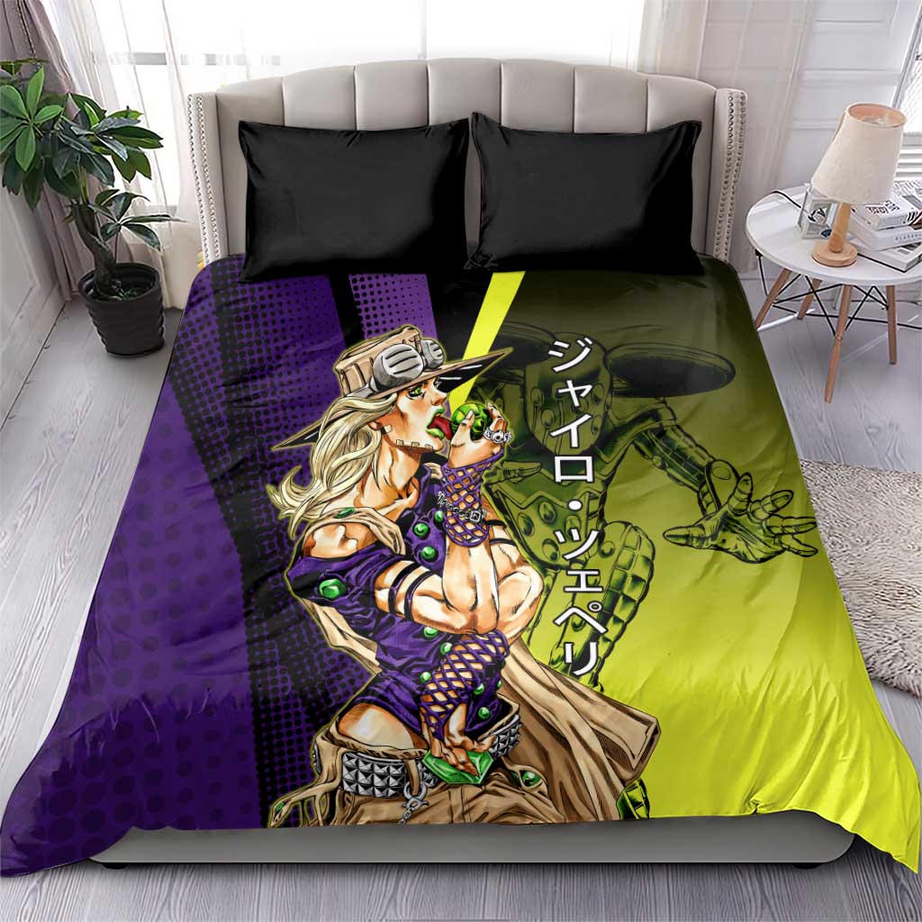 Gyro Zeppeli JoJo’s Bizarre Adventure Bedding Set with Spin Pose and Vibrant - The Mazicc