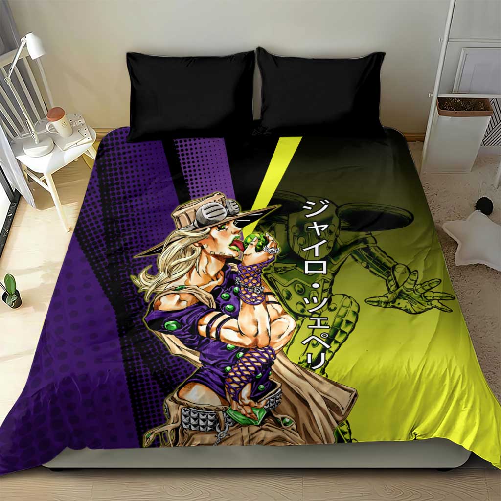Gyro Zeppeli JoJo’s Bizarre Adventure Bedding Set with Spin Pose and Vibrant - The Mazicc